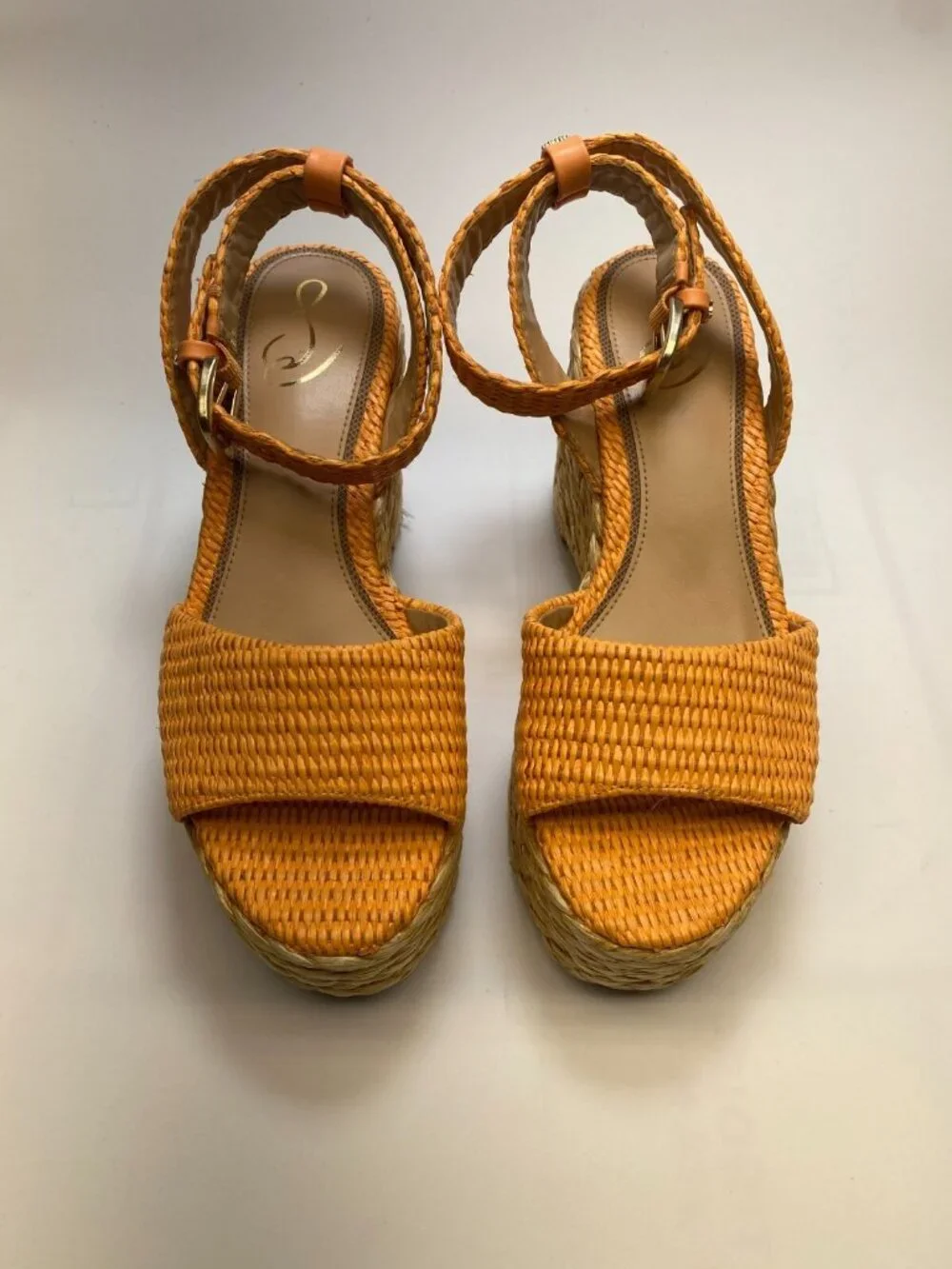 Sam Edelman Womens April Marigold Wedge Espadrille Platlform Sandal Sz 8.5